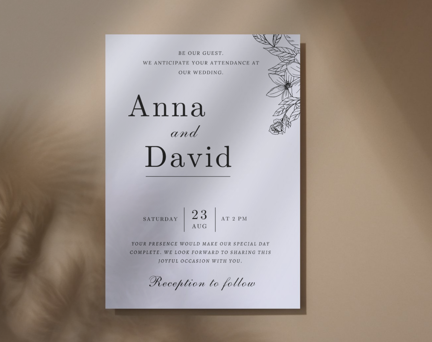 Minimalist Wedding Invitation Bundle with QR Code – Modern Printable Invite Suite, Elegant Online RSVP, Details & RSVP Card Template (Copy)