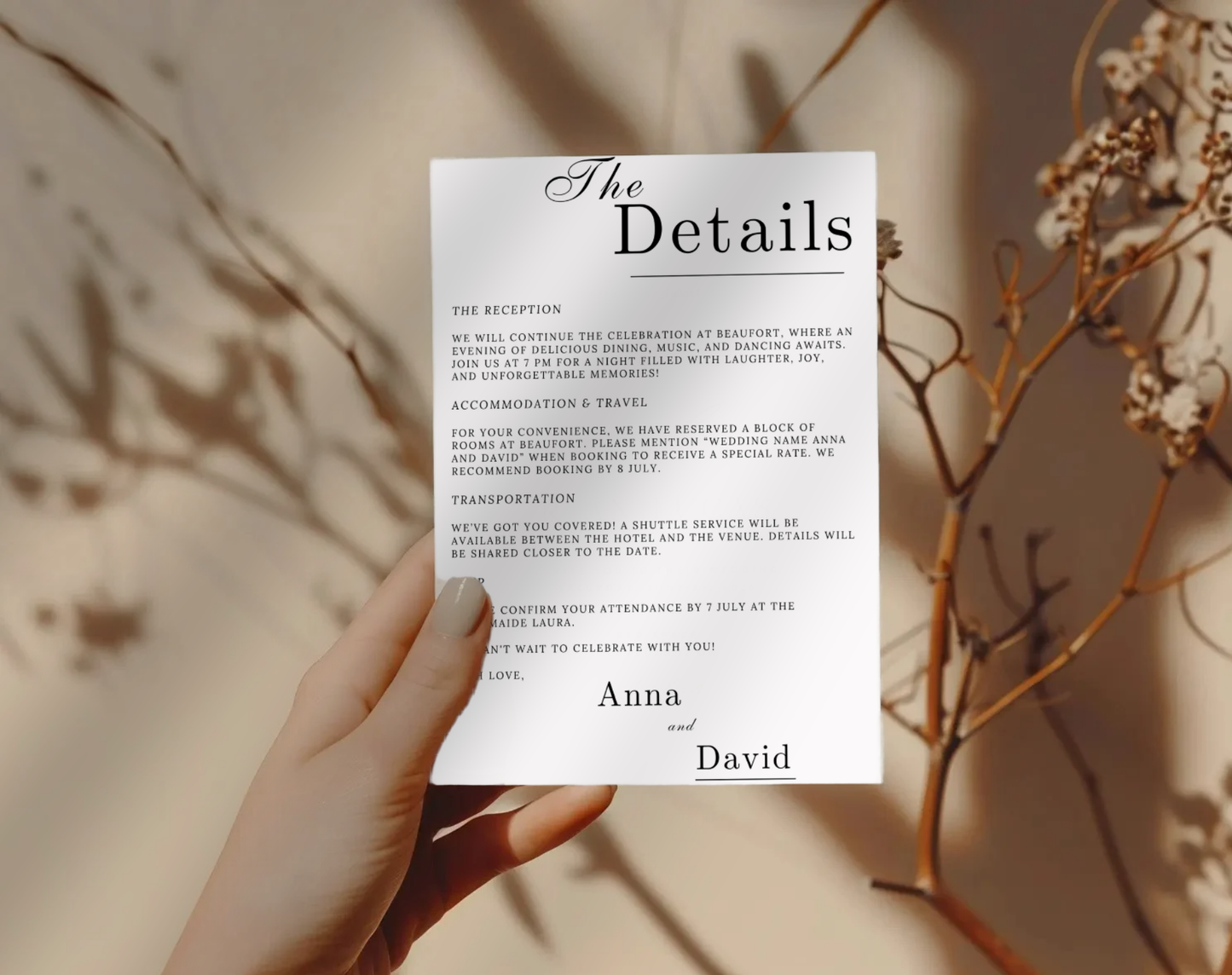 Minimalist Wedding Invitation Bundle with QR Code – Modern Printable Invite Suite, Elegant Online RSVP, Details & RSVP Card Template (Copy)