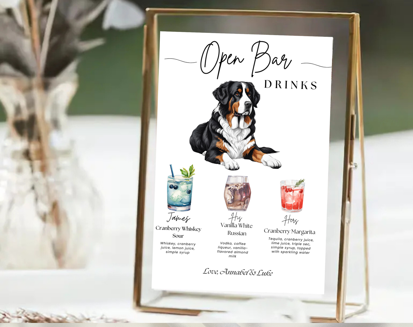 Custom Dog Drink Sign