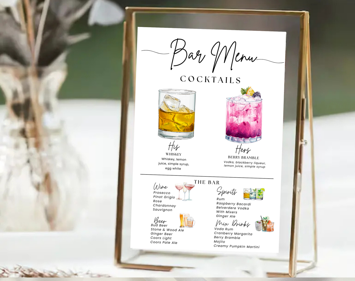 His & Hers Signature Cocktails