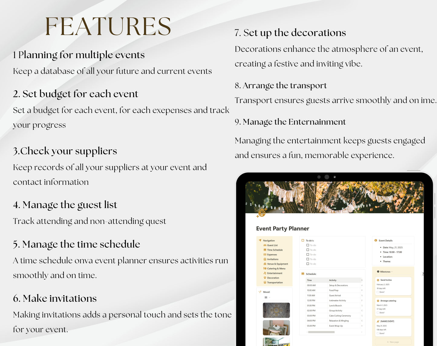 Ultimate Event Planner - Digital Notion Template for Stress-Free Event Planning