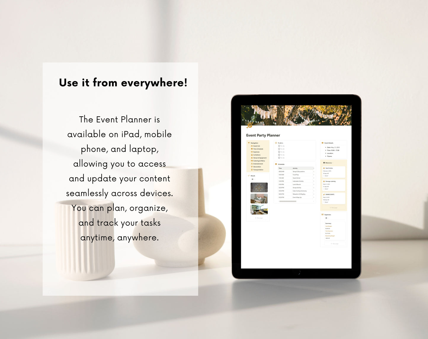 Ultimate Event Planner - Digital Notion Template for Stress-Free Event Planning