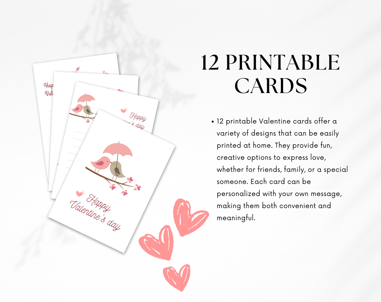 12 Printable Valentine Cards - Perfect for Your Loved Ones!