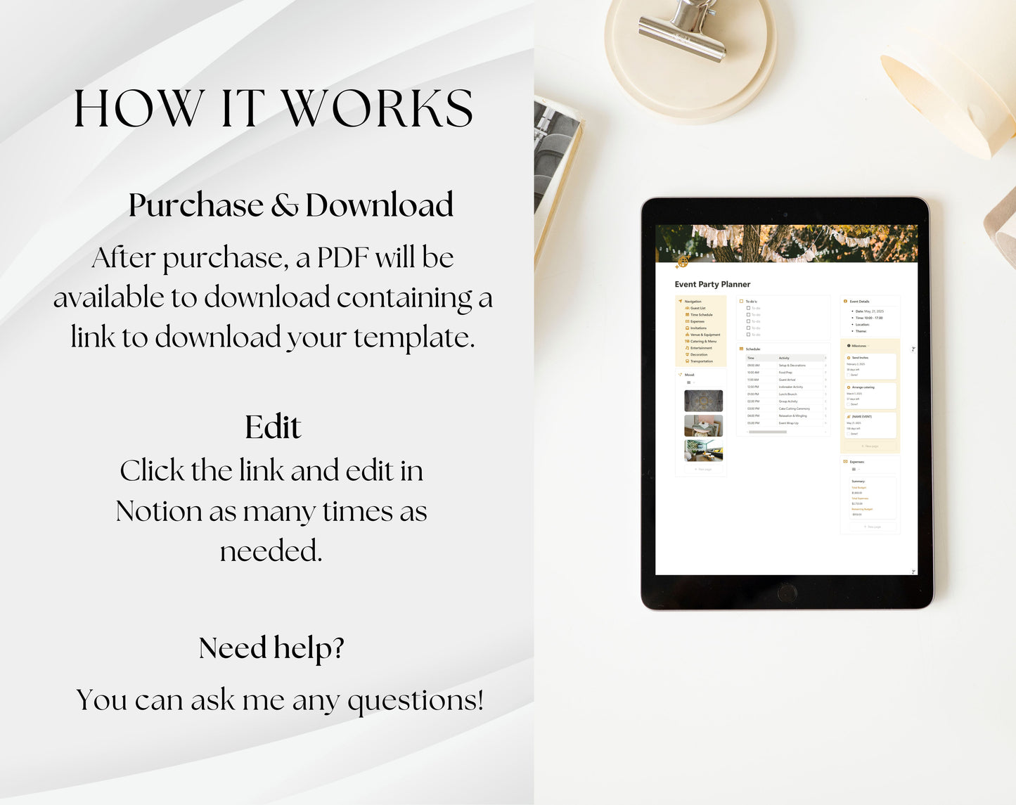 Ultimate Event Planner - Digital Notion Template for Stress-Free Event Planning