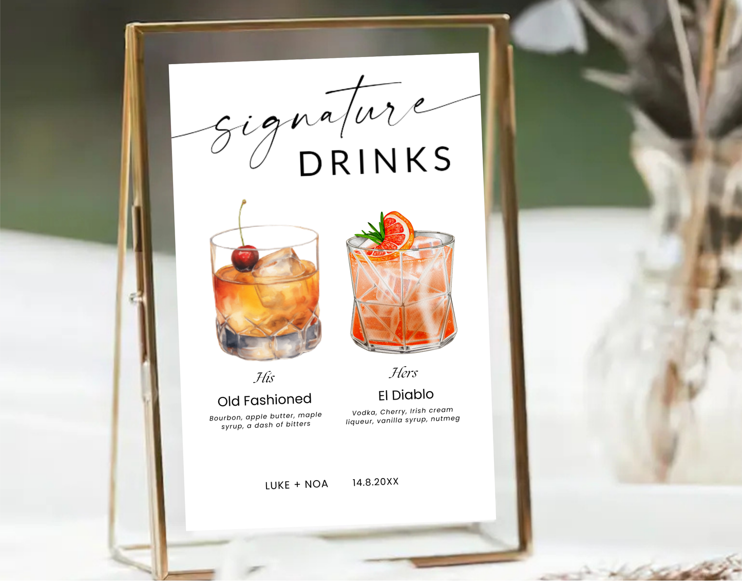 Signature Cocktail Sign